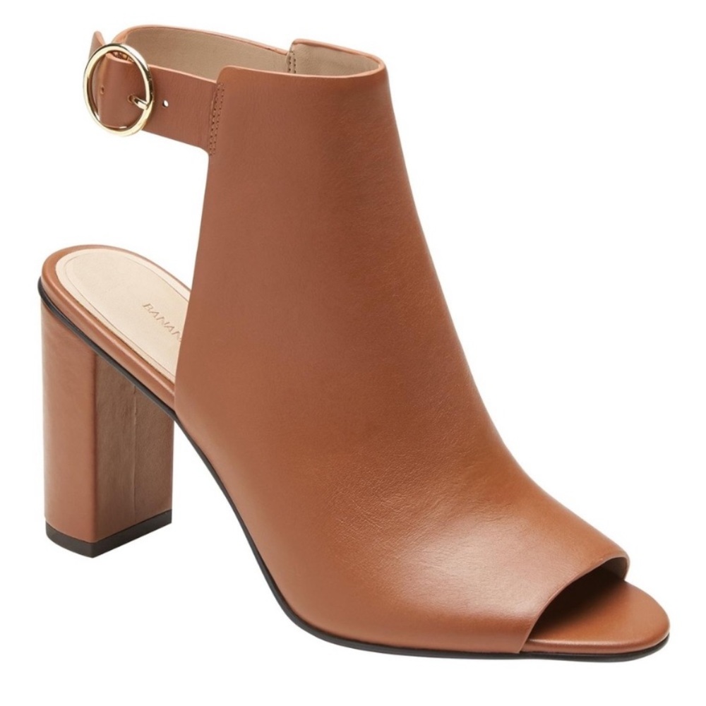 Banana Republic Brown Open Toe Bootie 7